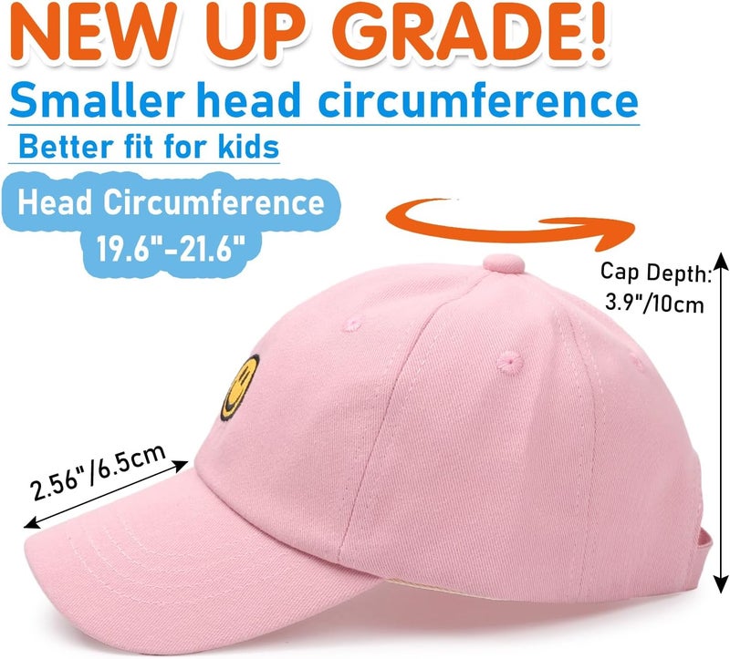 SONMONY Store Smile Face Toddler Baseball Cap Boy Baseball Hats Kids Washed Funny Hats Adjustable Cute Caps for 3-12 Years… - Image 5